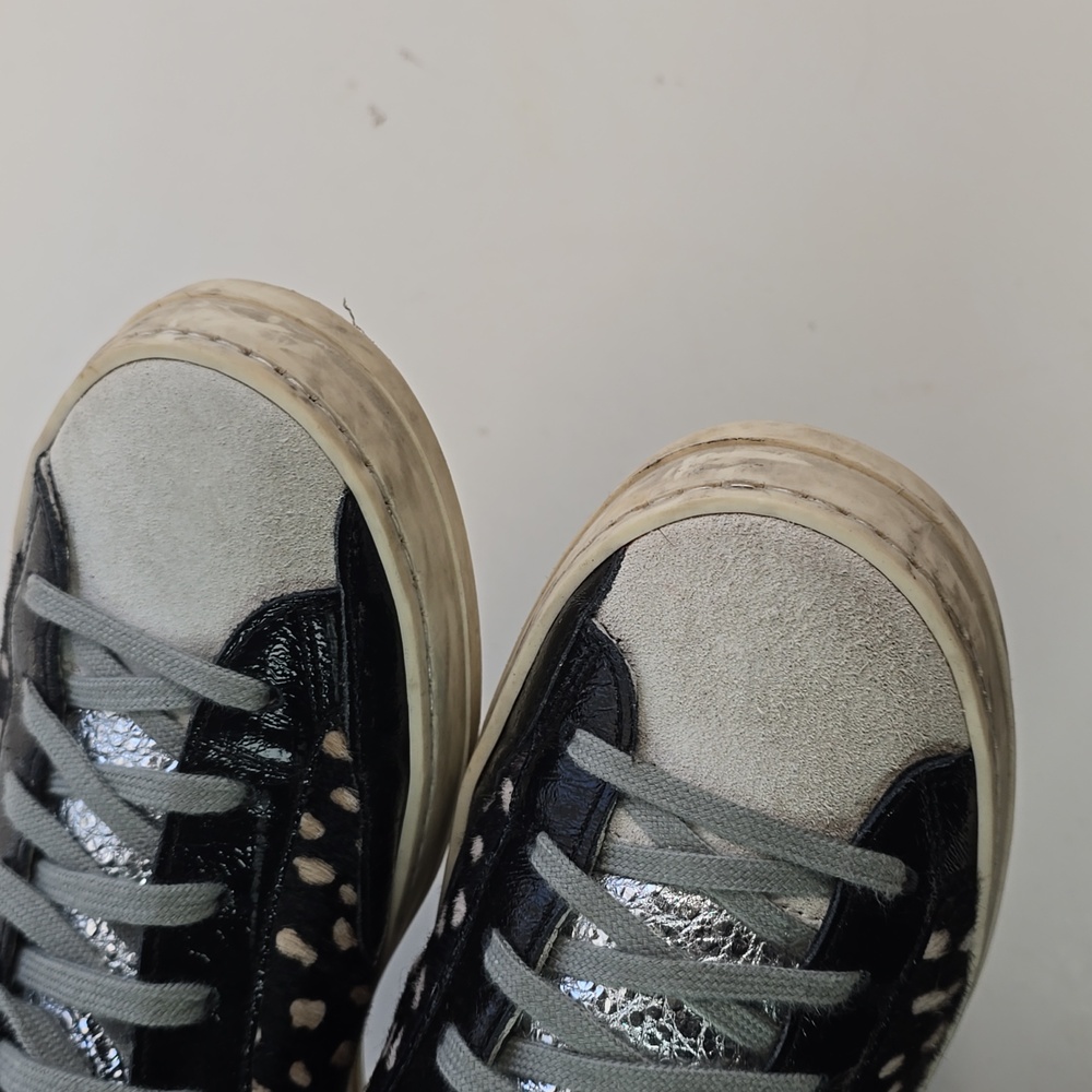 P448 Black and Silver Calf Patterned Sneakers - Picture 11 of 14